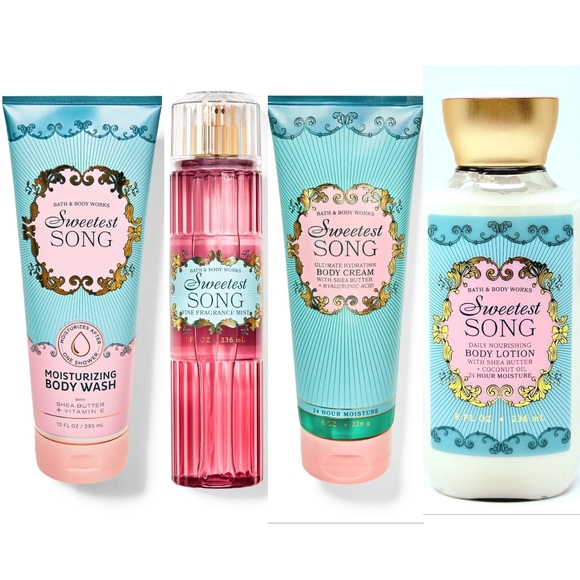 Bath Body Works Sweetest Song 4 Piece Body Care Set NEW,New Products : American Fashion Style Bags On Sale